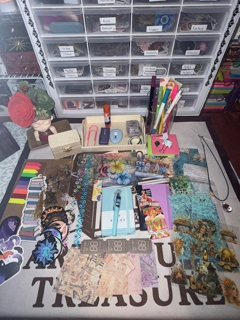 Mystery Treasure Bundle: 20 Unique Arts & Junk Journal Supplies