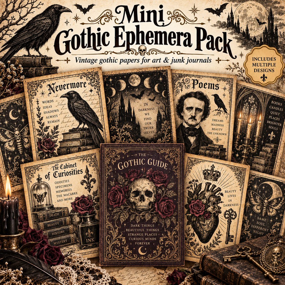 Mini Gothic Ephemera Collection